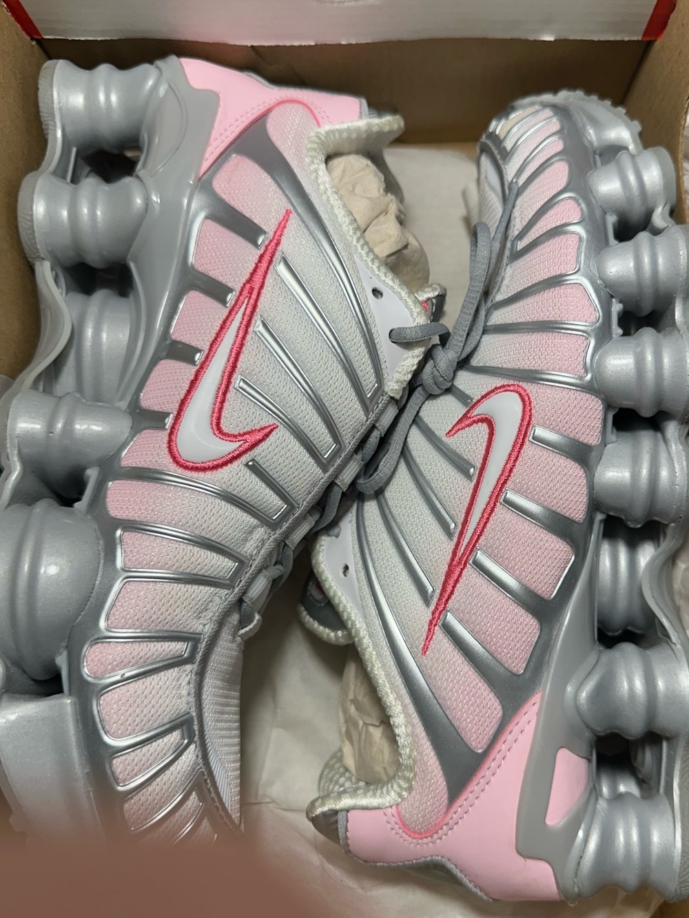 Women’s SHOX TL 'METALLIC PLATINUM PINK FOAM' Size 6.5